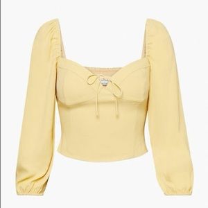 Aritzia Wilfred Novella Blouse in wheat